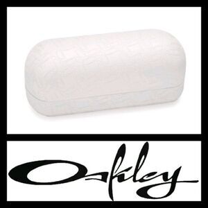 Oakley Clamshell Sunglasses Hard Holder/Case White w/Textured "O" Logo. VGUC